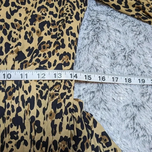 NEW J. Crew Leopard Carly Dress Midi Pleated Long Sleeve Size 0 - Picture 8 of 11